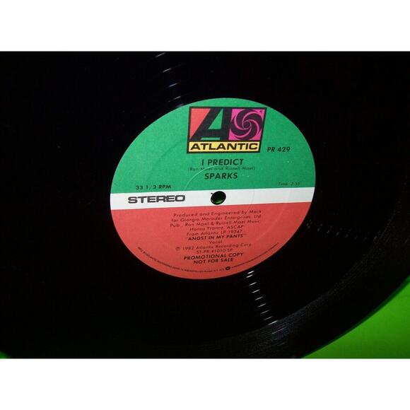 Sparks I Predict Vinyl 12" Record 1982 Synth-Pop New Wave Electro Promo Atlantic - Picture 1 of 3